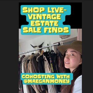 LIVE VINTAGE  ESTATE JEWELRY AND CLOTHING AND BAGS.  COHOSTED WITH @MAEGANMONEY